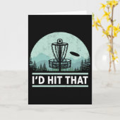 Carte Funny I'd Hit That Disc Golf Joke Design Idea  (Fleur jaune)