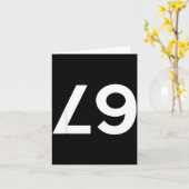 Carte Funny Ide Down Backwards 67 Meme (Fleur jaune)