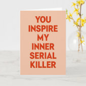 Carte Funny Inner Serial Killer Card (Fleur jaune)