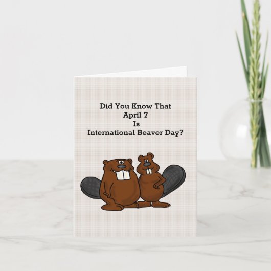 Carte Funny International Beaver Day (Devant)