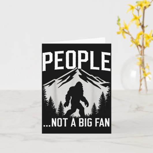 Carte Funny Introvert Bigfoot People Not A Big Fan Dad J (Fleur jaune)