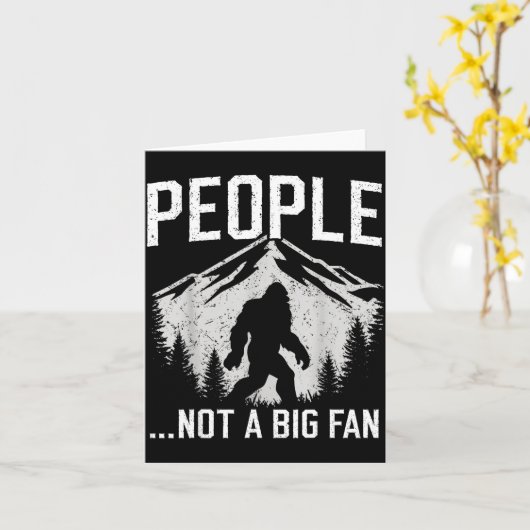 Carte Funny Introvert Bigfoot People Not A Big Fan Dad J (Fleur jaune)
