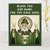 Carte Funny Irish Catholic Birthday (Fleur jaune)