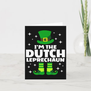 Carte Funny Irish Dutch Leprechaun Happy Jour de la Sain