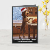 Carte Funny Italian Spinone (Fleur jaune)
