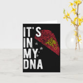 Carte Funny It's In My Dna Papua New Guinea Flag Fingerp (Fleur jaune)