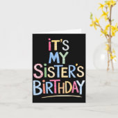 Carte Funny It's My Sister's Birthday Sketch Pencil Arti (Fleur jaune)