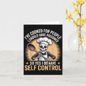 Carte Funny I've Cooked For People I Should Have Isoned (Fleur jaune)