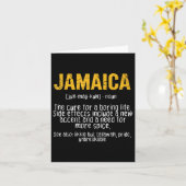 Carte Funny Jamaïque Définition Dit Jamaïcain Patois Hu (Fleur jaune)