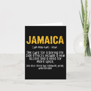 Carte Funny Jamaïque Définition Dit Jamaïcain Patois Hu