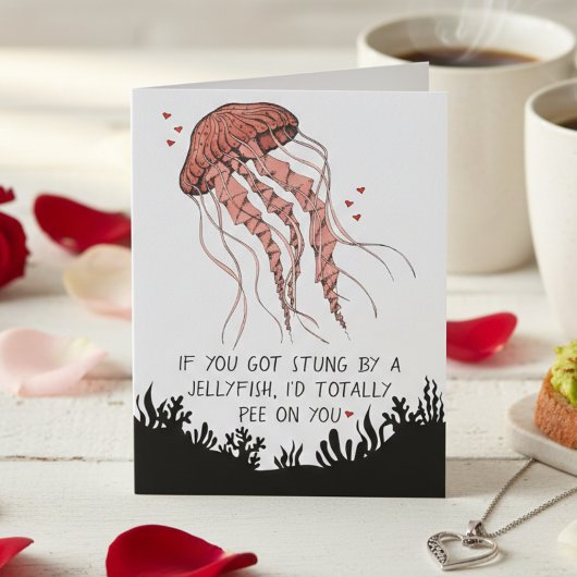 Carte Funny Jellyfish Love Romance