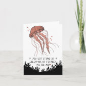 Carte Funny Jellyfish Valentine's Day (Devant)