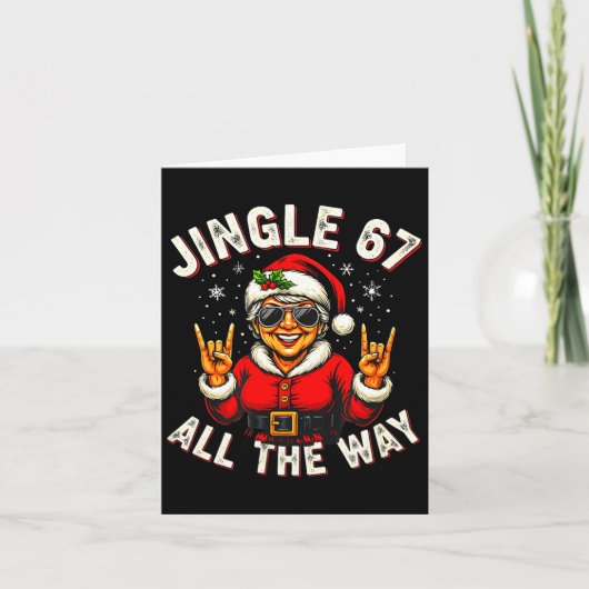 Carte Funny Jingle 67 All The Way Santa Trendy Six Seven (Devant)