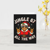 Carte Funny Jingle 67 All The Way Santa Trendy Six Seven (Fleur jaune)