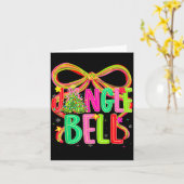 Carte Funny Jingle Bells Coquette Bow Merry Christmas Gi (Fleur jaune)