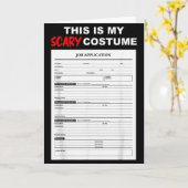 Carte Funny Job Application Form Y Halloween Costume  (Fleur jaune)