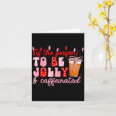 Carte Funny Jolly And Caffeinated Christmas Tree Coffee  (Fleur jaune)