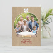 Carte Funny Joyeux Noël Famille Photo (Debout devant)