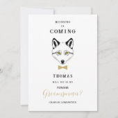 Carte Funny Jr Groomsman Gold Bow Tie Wedding Proposal (Devant)