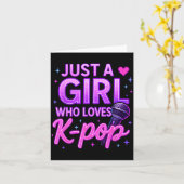 Carte Funny Just A Girl Who Loves K-p (Fleur jaune)