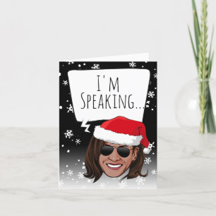Carte Funny Kamala Christmas : Je parle