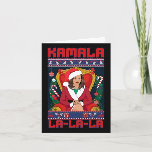 Carte Funny Kamala Harris 2024 Christmas Comma La Men Wo (Devant)