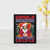 Carte Funny Kamala Harris 2024 Christmas Comma La Men Wo (Fleur jaune)