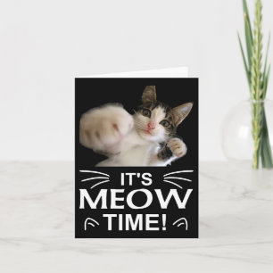 Carte Funny Karate Boxe Chat Meow Time T Shirt Tee Shir