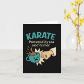 Carte Funny Karate Humour Martial Powered (Fleur jaune)