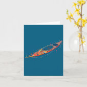 Carte Funny Kayak Christmas Graphics Lights Lover Kayaki (Fleur jaune)