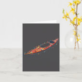 Carte Funny Kayak Christmas Graphics Lights Lover Kayaki (Fleur jaune)