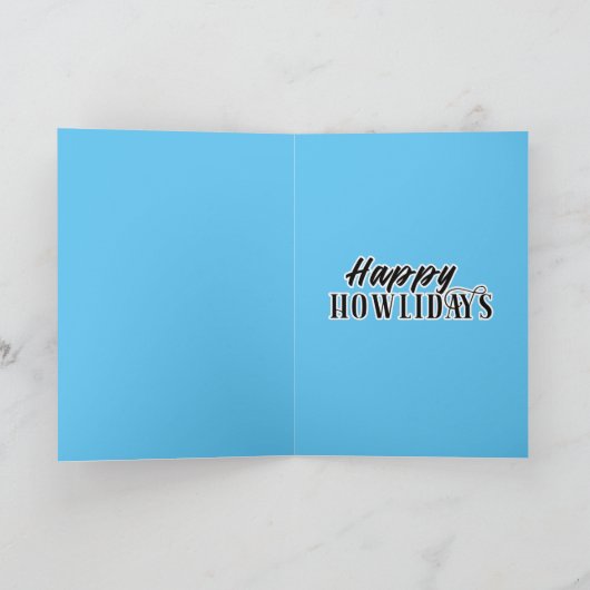 Carte Funny King Charles spaniel Noël puces navidog (Intérieur)