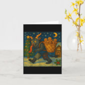 Carte Funny Krampus Gingerbread Night Festive Creepy Hol (Fleur jaune)