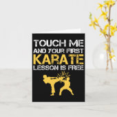 Carte Funny Kyokushin Karate (Fleur jaune)