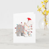 Carte Funny Lar Bear Christmas Graphics Animal Lights Lo (Fleur jaune)