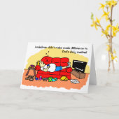 Carte Funny Lazy Fête des pères papa (Fleur jaune)