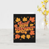 Carte Funny Leaf Blower Fall Costume Couple Halloween Ma (Fleur jaune)