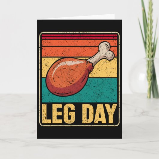 Carte Funny Leg Day Costume Turkey Day Pilgrim Thanksgiv (Devant)