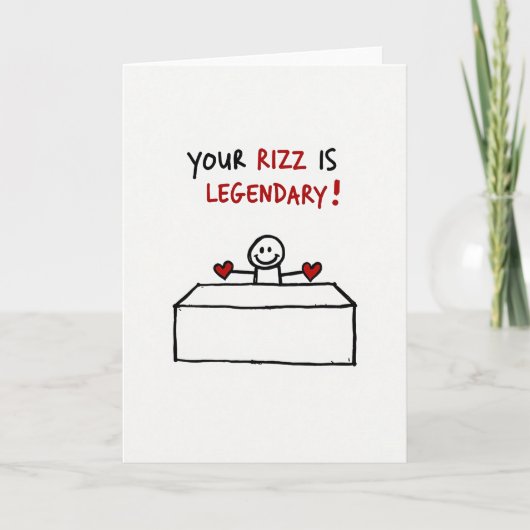 Carte Funny Legendary Rizz Card (Devant)