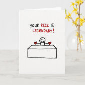 Carte Funny Legendary Rizz Card (Fleur jaune)