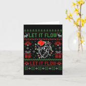 Carte Funny Let It Flow Anatomy Heart Cardiac Nurse Grou (Fleur jaune)