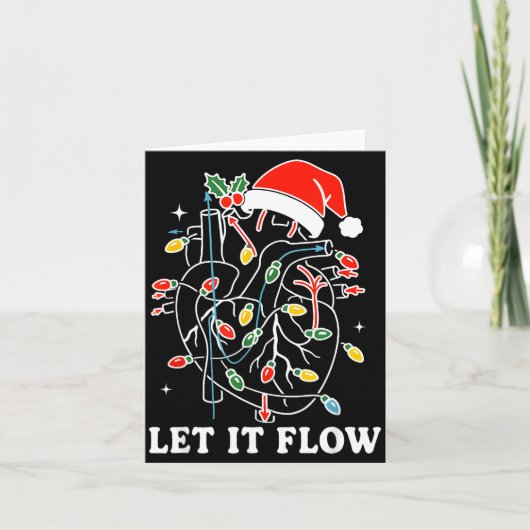 Carte Funny Let It Flow Anatomy Heart Cardiac Nurse Sant (Devant)