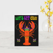 Carte Funny Lets Get Cray Crawfish - New Orleans Funny M (Fleur jaune)