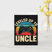 Carte Funny Leveled Up To Uncle Video Gamers Gaming Cute (Fleur jaune)