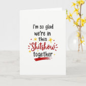 Carte Funny Life Shitshow Together Card (Fleur jaune)