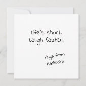 Carte Funny Life's Short Laugh Faster Sleeping Cat Card (Dos)