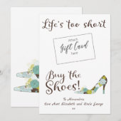 Carte Funny Life's Too Short Acheter Chaussures Titulair (Devant / Derrière)