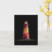 Carte Funny Lighthouse Christmas Graphics Lights Lover  (Fleur jaune)
