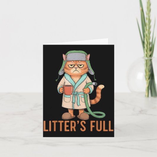 Carte Funny Litter’s Full Cat Parody Cute Cat Lover Chri (Devant)