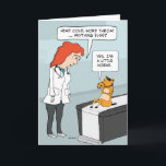 Carte Funny Little Horse Get<br><div class="desc">This cute and funny get well card fea doctor checking up on a patient has some classic symptoms ...  et is a little horse. Thanks for choosing this original by design © Chuck Ingwersen and supporting me — an independent artist ! I post cartoons every day on Instagram: https://www.instagram.com/captainscratchy</div>
